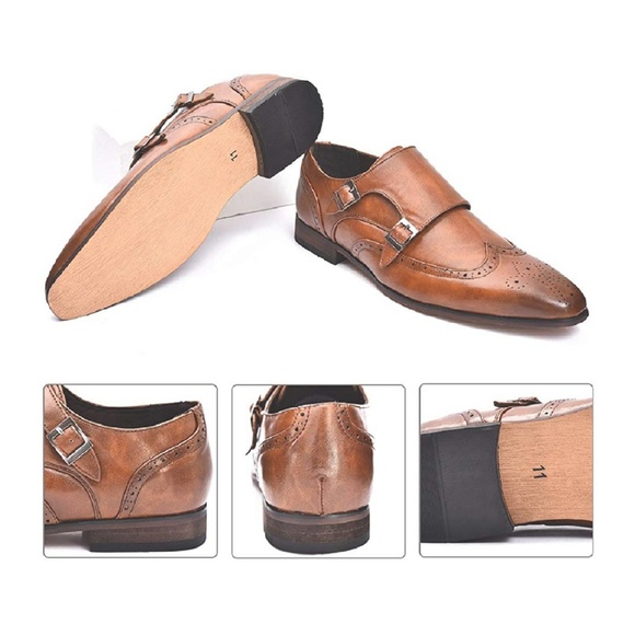 Men's Oxford Shoes Double Monk Strap - Picture 5 of 6